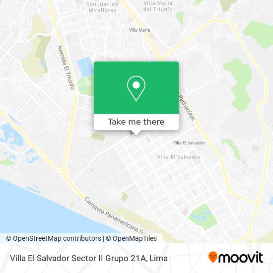 Mapa de Villa El Salvador Sector II Grupo 21A