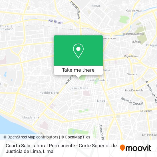 Cuarta Sala Laboral Permanente - Corte Superior de Justicia de Lima map