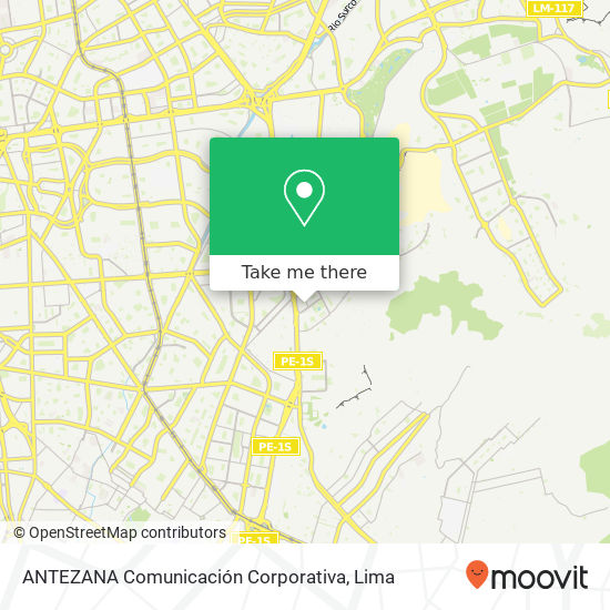 Mapa de ANTEZANA Comunicación Corporativa