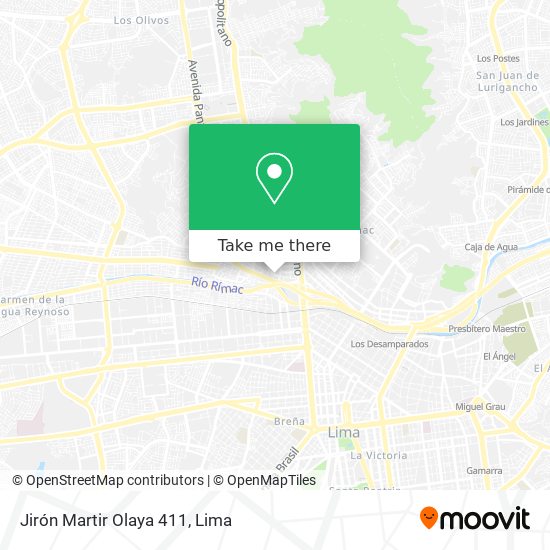 Jirón Martir Olaya 411 map