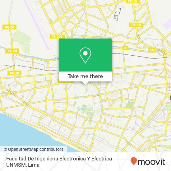 Facultad De Ingeniería Electrónica Y Eléctrica UNMSM map