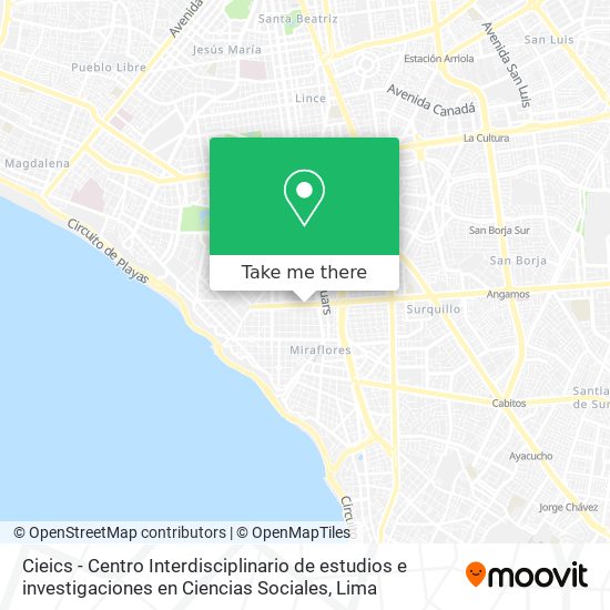 Cieics - Centro Interdisciplinario de estudios e investigaciones en Ciencias Sociales map