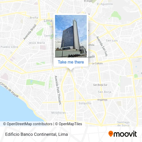 Mapa de Edificio Banco Continental