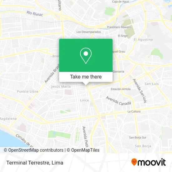 Mapa de Terminal Terrestre