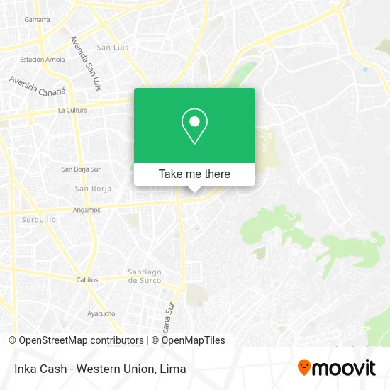 Inka Cash - Western Union map