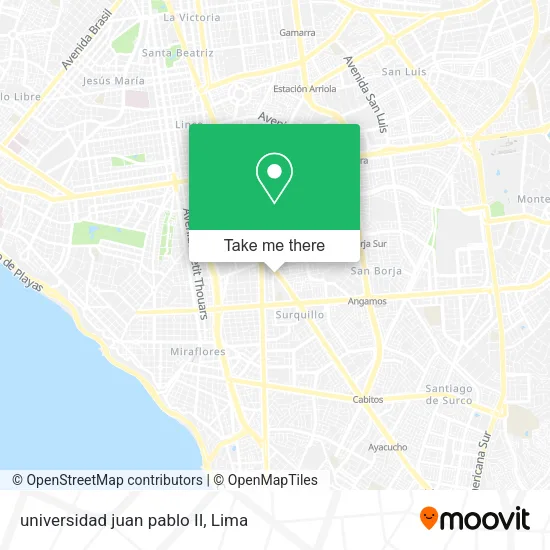 Mapa de universidad juan pablo II