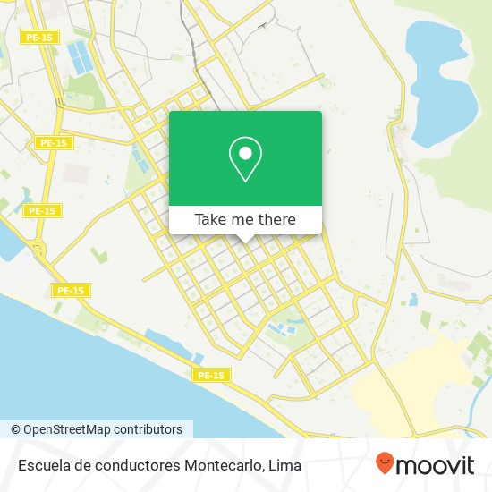 Escuela de conductores Montecarlo map