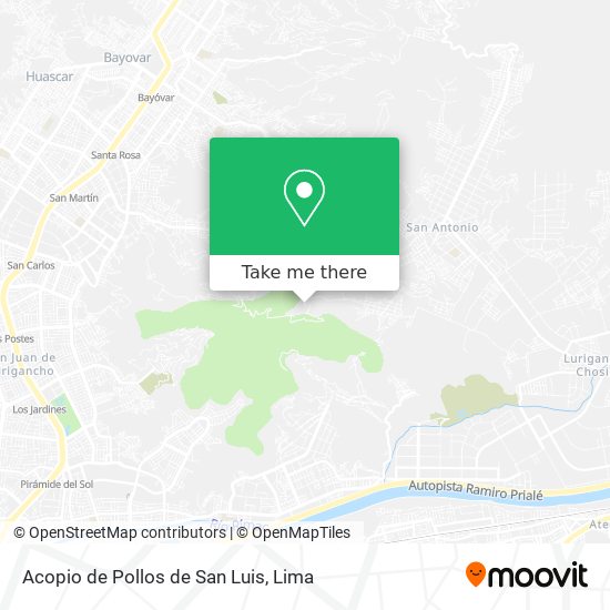 Mapa de Acopio de Pollos de San Luis