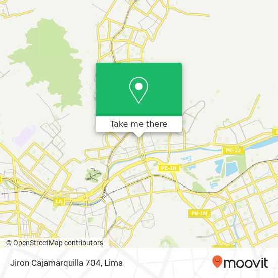 Mapa de Jiron Cajamarquilla 704