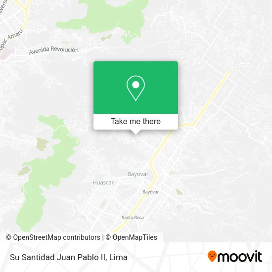 Su Santidad Juan Pablo II map