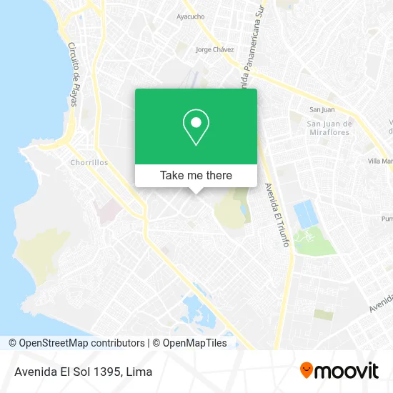 Avenida El Sol 1395 map