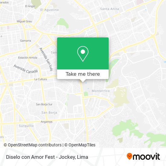 Mapa de Diselo con Amor Fest - Jockey