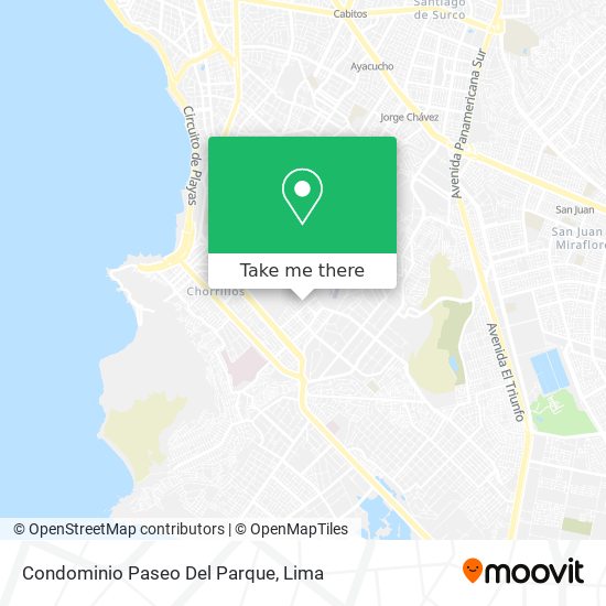 Mapa de Condominio Paseo Del Parque