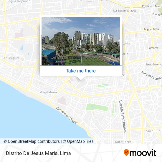 Distrito De Jesús  Maria map