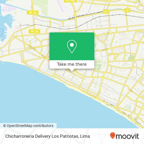 Chicharroneria Delivery Los Patriotas map