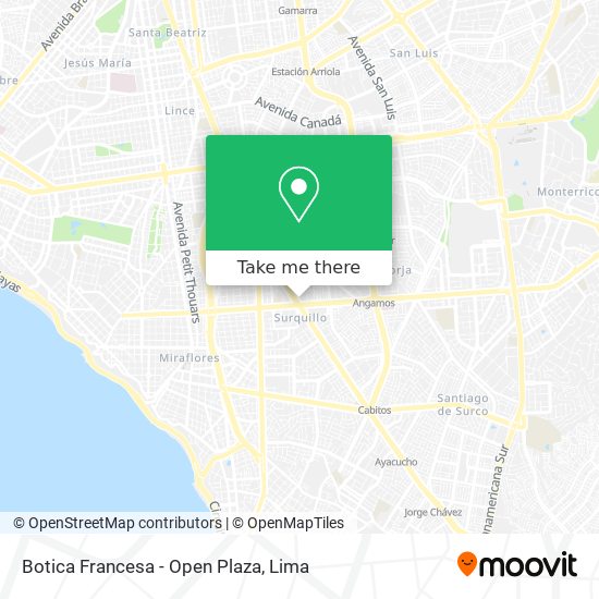 Botica Francesa - Open Plaza map
