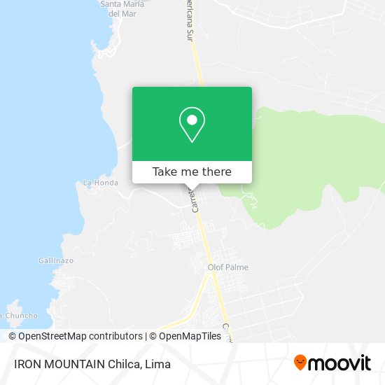IRON MOUNTAIN Chilca map