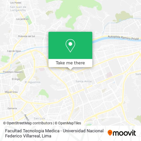 Facultad Tecnologia Medica - Universidad Nacional Federico Villarreal map