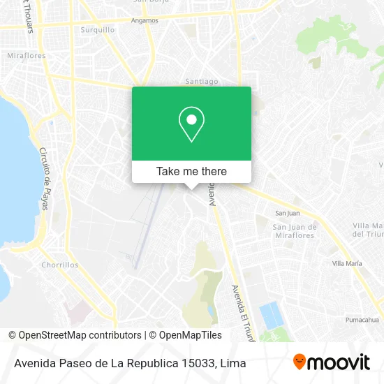 Mapa de Avenida Paseo de La Republica 15033