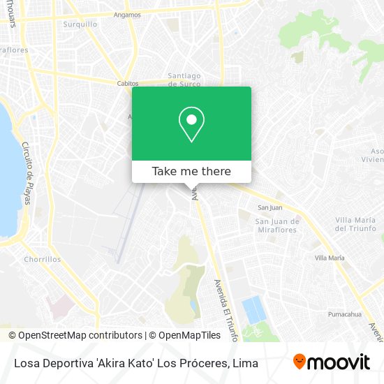 Losa Deportiva 'Akira Kato' Los Próceres map