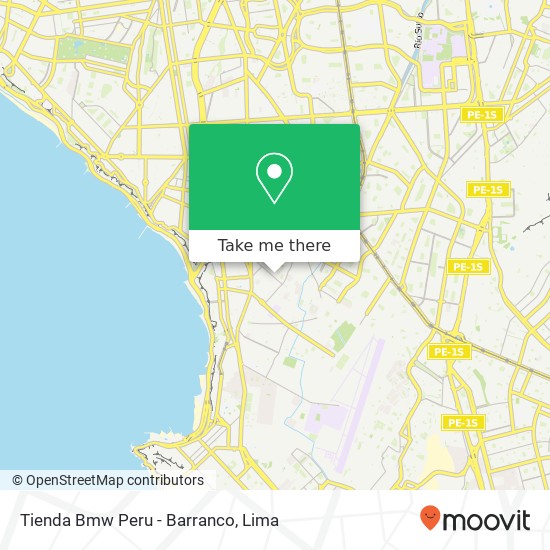 Tienda Bmw Peru - Barranco map