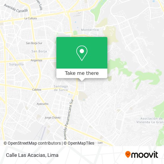 Mapa de Calle Las Acacias