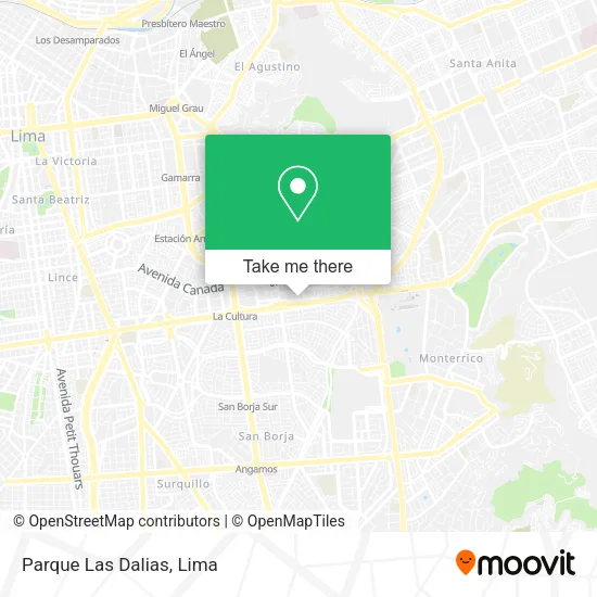 Parque Las Dalias map
