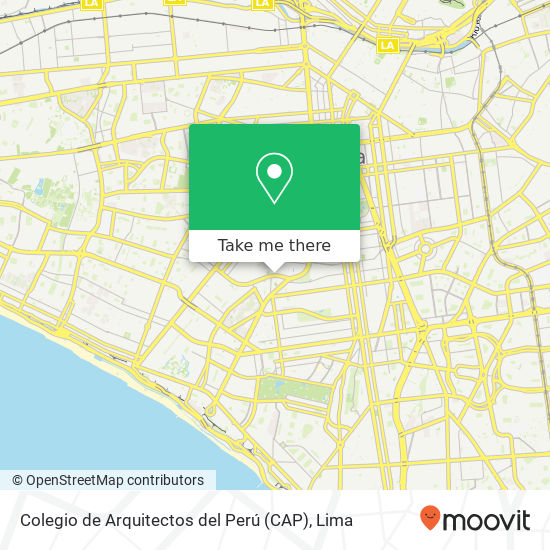 Colegio de Arquitectos del Perú (CAP) map