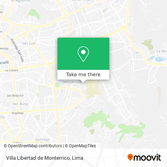 Villa Libertad de Monterrico map