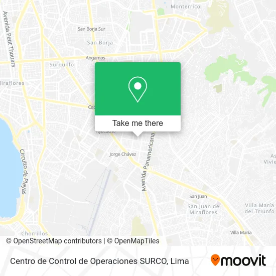 Centro de Control de Operaciones SURCO map