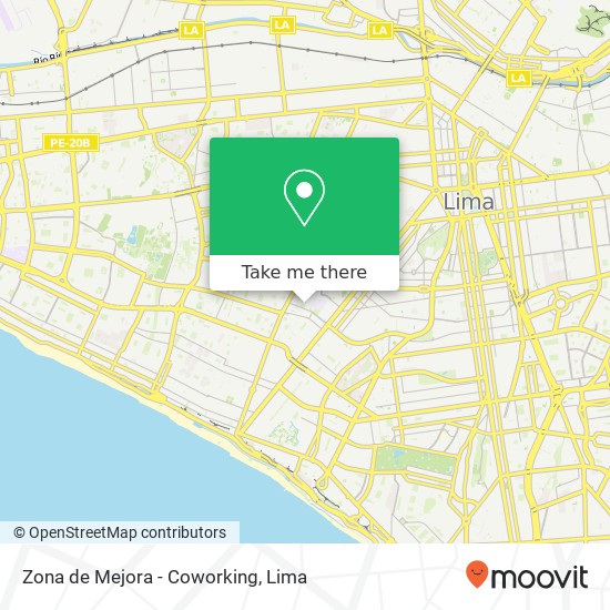 Zona de Mejora - Coworking map