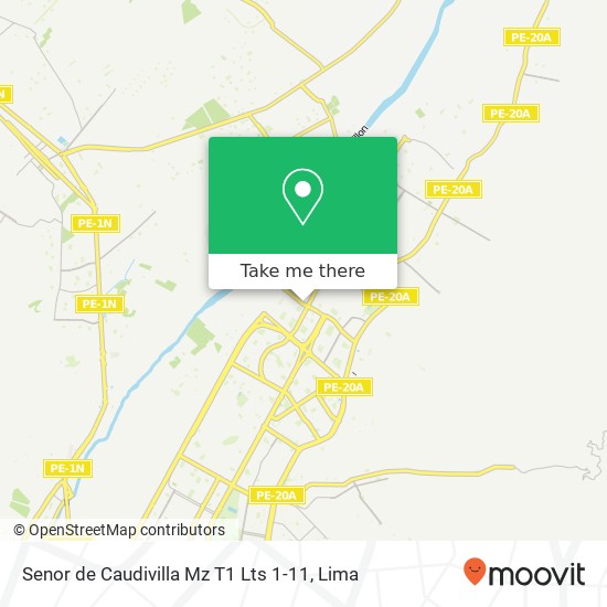 Mapa de Senor de Caudivilla Mz T1 Lts 1-11