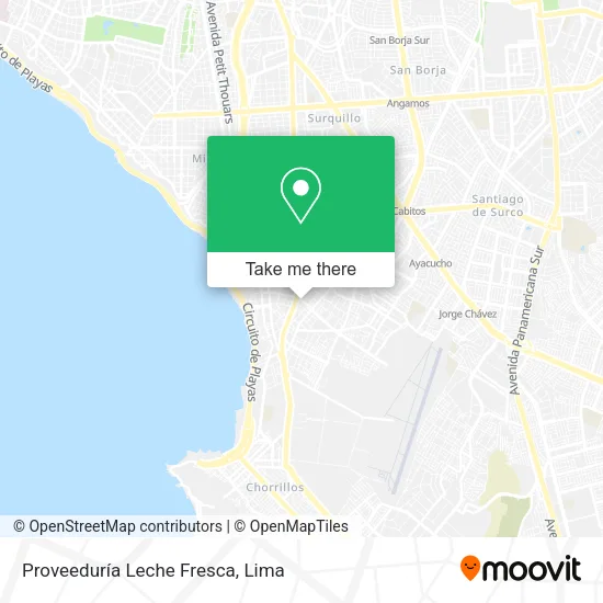 Mapa de Proveeduría Leche Fresca