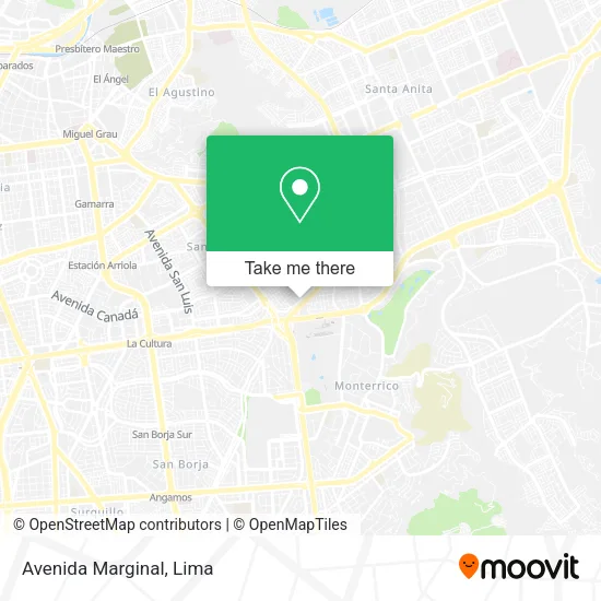 Mapa de Avenida Marginal
