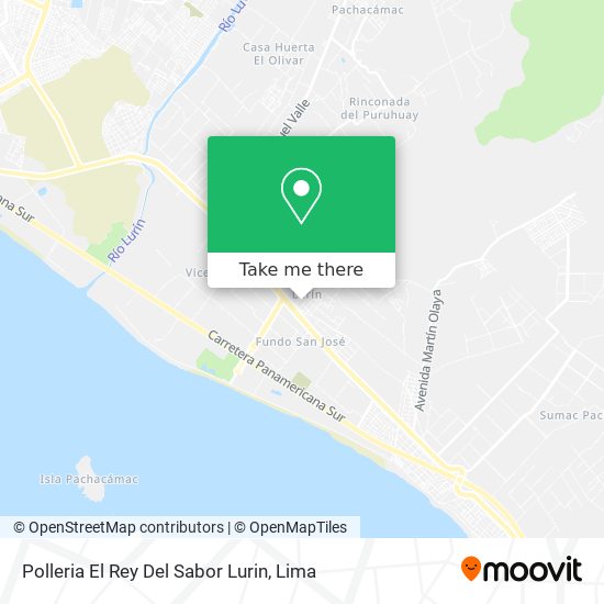 Polleria El Rey Del Sabor Lurin map