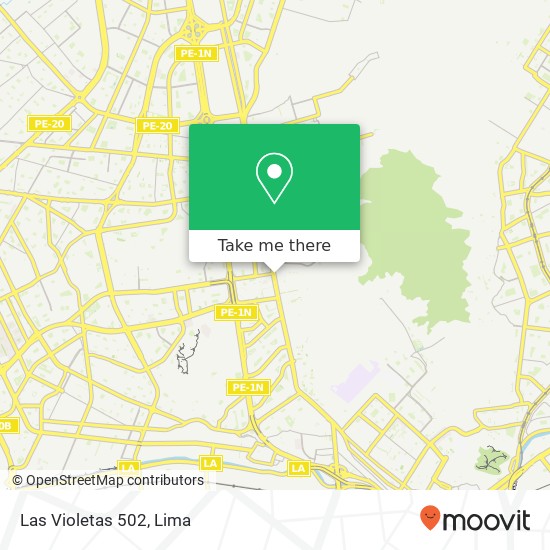 Las Violetas 502 map