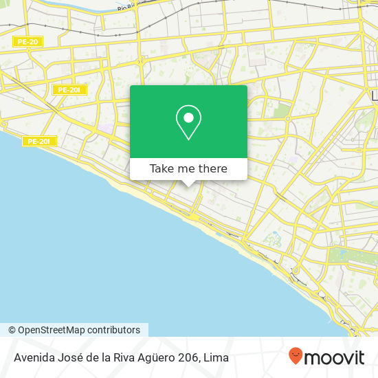 Avenida José de la Riva Agüero 206 map