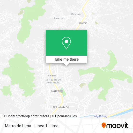 Metro de Lima - Linea 1 map