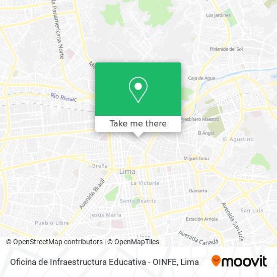 Mapa de Oficina de Infraestructura Educativa - OINFE