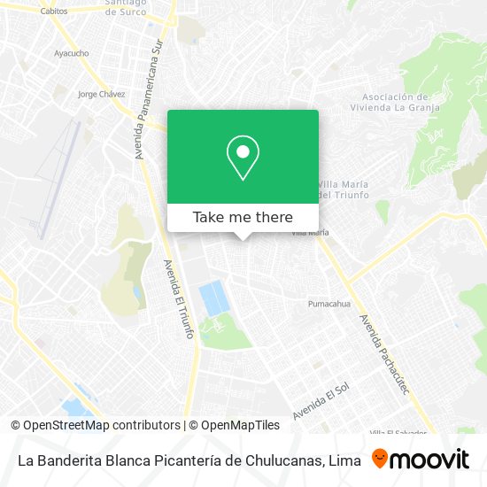 La Banderita Blanca Picantería de Chulucanas map