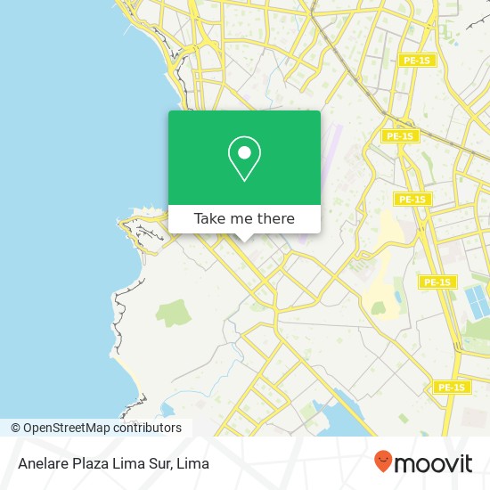 Anelare Plaza Lima Sur map