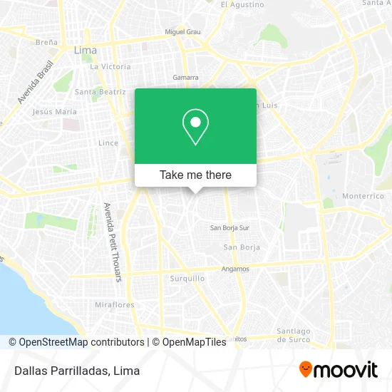 Dallas Parrilladas map