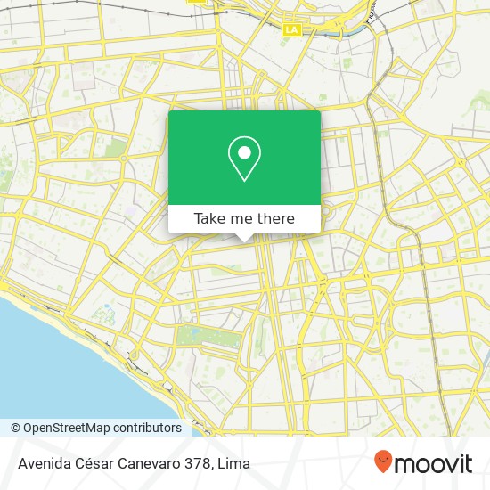 Avenida César Canevaro 378 map