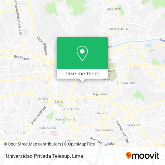 Universidad Privada Telesup map