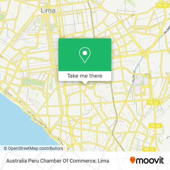 Australia Peru Chamber Of Commerce map