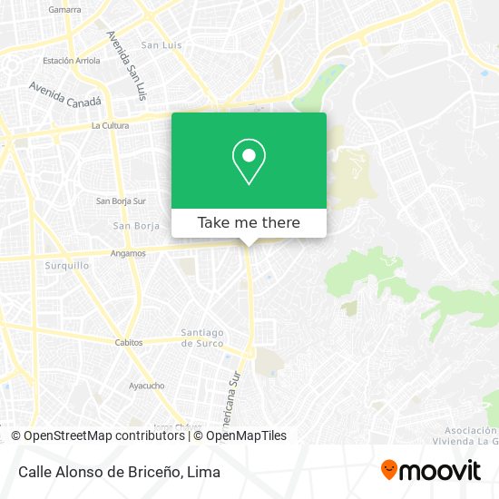 Mapa de Calle Alonso de Briceño