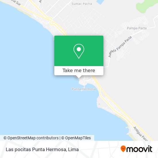Las pocitas Punta Hermosa map