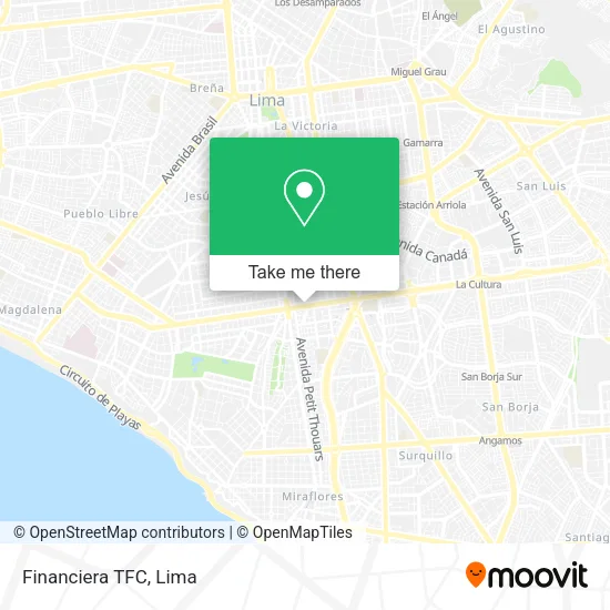 Mapa de Financiera TFC