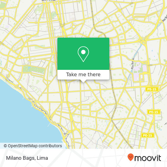 Milano Bags map