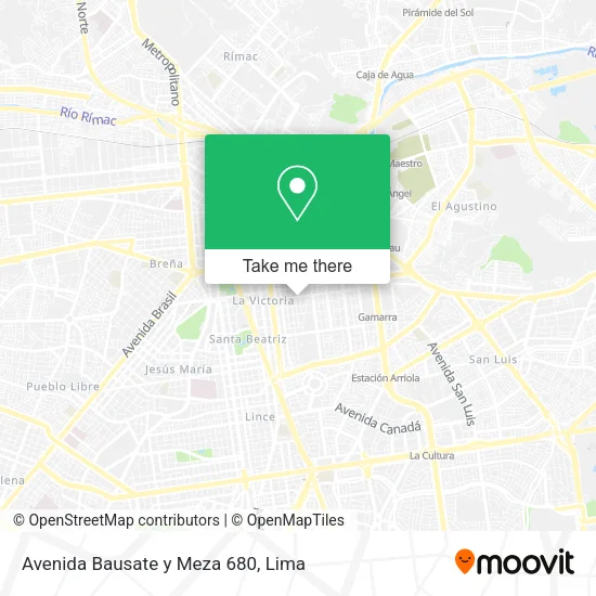 Mapa de Avenida Bausate y Meza 680